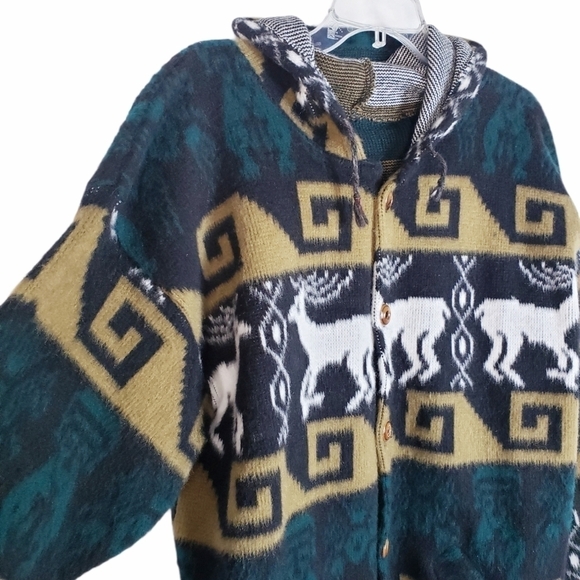 VTG fleece deer hooded jacket fall - Picture 2 of 3